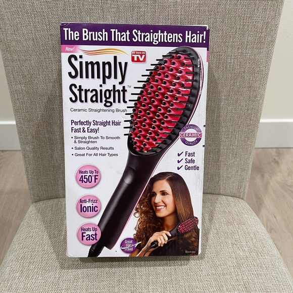 Hair | Simply Straight Hair Brush Straightening Iron Hair Tool | Poshmark